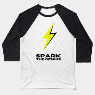 Spark The Genius logo - Fluorescent Baseball T-Shirt